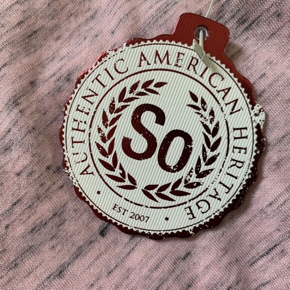 So NWT Pink Space-Dye Scoop Neck Tee Women S Relaxed 3/4 Sleeve - Picture 9 of 12